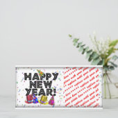 NIEUW JAAR! FEESTDAGENKAART (Staand voorkant)