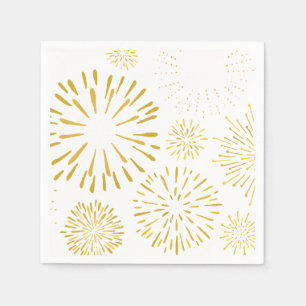 Nieuw jaar Fireworks Design Art New YearArt Servet