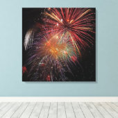 Nieuw jaar Fireworks Sparkles Canvas afdrukken (Insitu (Houten vloer))