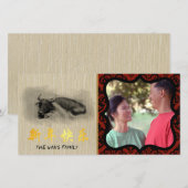 Nieuw jaar foto-lijst HC2 Bedankkaart (Voorkant / Achterkant)