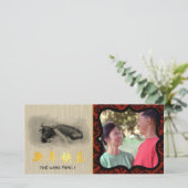 Nieuw jaar foto-lijst HC2 Bedankkaart (Staand voorkant)