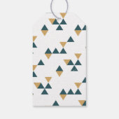 Nieuw jaar Geometric Holiday CadeauLabel - Blauwgr (Achterkant)