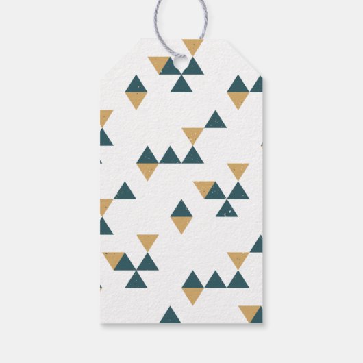 Nieuw jaar Geometric Holiday CadeauLabel - Blauwgr (Achterkant)