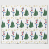 Nieuw jaar Glossy Wrapping Paper Ballerina Cadeaupapier (Vlak)