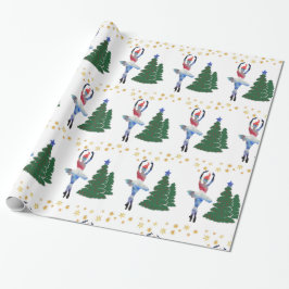 Nieuw jaar Glossy Wrapping Paper Ballerina Cadeaupapier