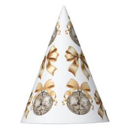 Nieuw Jaar Gold Bow & Disco Ball Party Pet Feesthoedjes