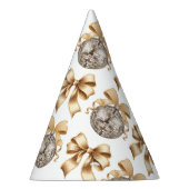 Nieuw Jaar Gold Bow & Disco Ball Party Pet Feesthoedjes (Rechts)