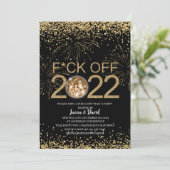 Nieuw jaar Gold en zwart op maat Kaart (Staand voorkant)