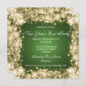 Nieuw jaar Goud met mousserende lampjes Kaart (Voorkant / Achterkant)