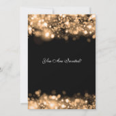 Nieuw jaar Goud met mousserende lampjes Kaart (Achterkant)