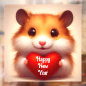 Nieuw Jaar Hamster Window Cling Raamsticker (Vel 2)