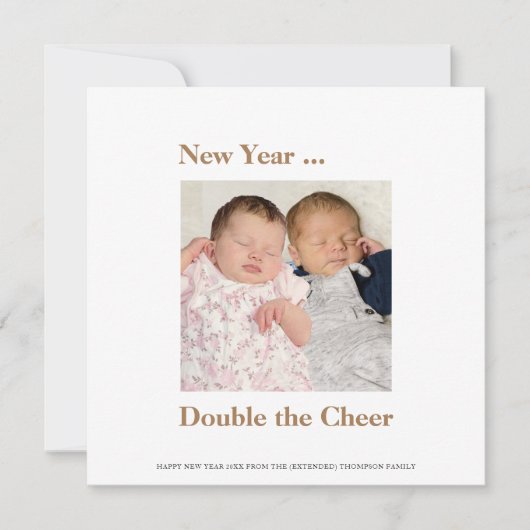 Nieuw jaar Het dubbele van de Cheer Twins Announou (Voorkant)