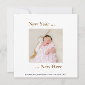 Nieuw jaar Hier Foto Baby kondigt geboorte Gold aa (Voorkant)