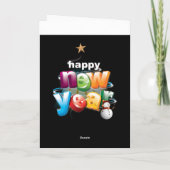 nieuw jaar, hier Jouw tekst Feestdagen Kaart (Achterkant)