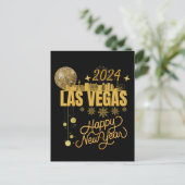 Nieuw Jaar in Las Vegas Nevada Reizen Matching NYE Briefkaart (Staand voorkant)