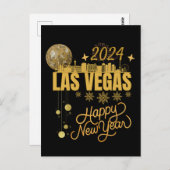 Nieuw Jaar in Las Vegas Nevada Reizen Matching NYE Briefkaart (Voorkant / Achterkant)