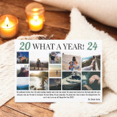 Nieuw jaar in review 12 foto's collage raster groe feestdagenkaart