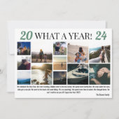 Nieuw jaar in review 12 foto's collage raster groe feestdagenkaart (Voorkant)