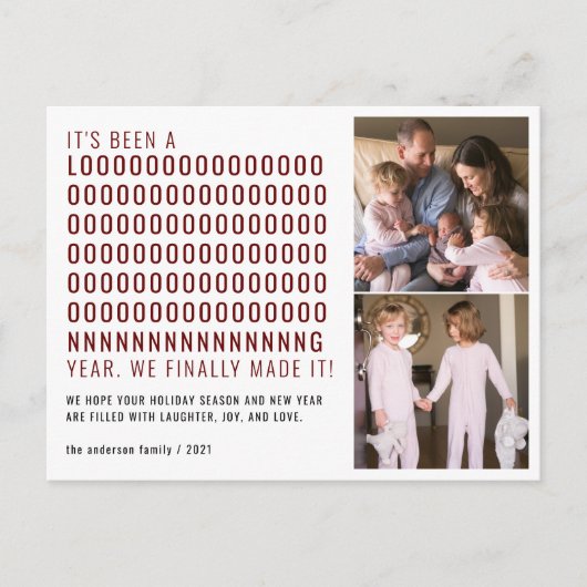 Nieuw jaar is een lange tijd geweest en heeft het  feestdagenkaart (Voorkant)