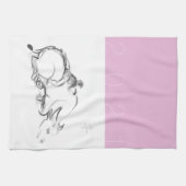 Nieuw jaar K van het schilderen van de waterbuffel Theedoek (Horizontaal)