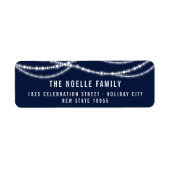 Nieuw jaar Kaas Mousserend Licht Stijlvol Adres Etiket (Voorkant)