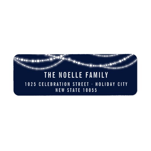 Nieuw jaar Kaas Mousserend Licht Stijlvol Adres Etiket (Voorkant)