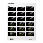 Nieuw jaar Kaas Mousserend Licht Stijlvol Adres Etiket (Full Sheet)