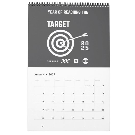 nieuw jaar kalender (Jan 2027)