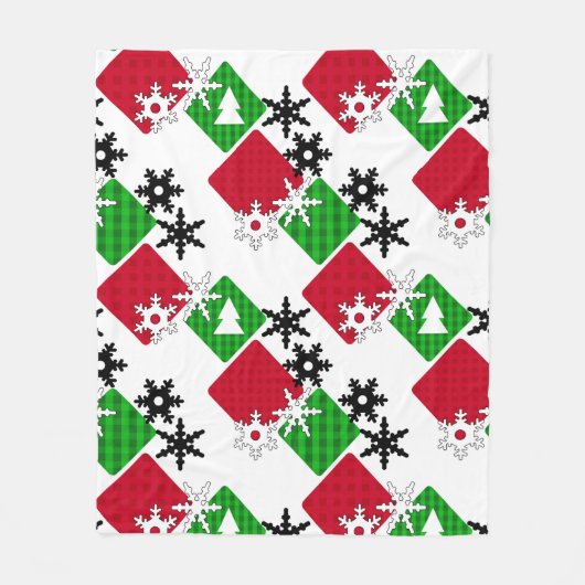 Nieuw jaar, Kerstmis Fleece Deken (Voorkant)