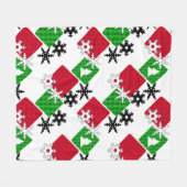 Nieuw jaar, Kerstmis Fleece Deken (Voorkant (Horizontaal))