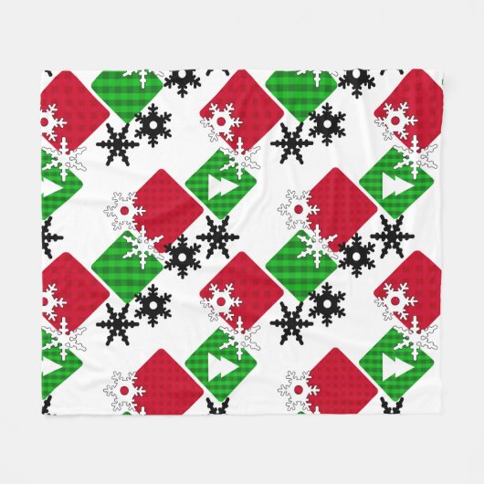 Nieuw jaar, Kerstmis Fleece Deken (Voorkant (Horizontaal))