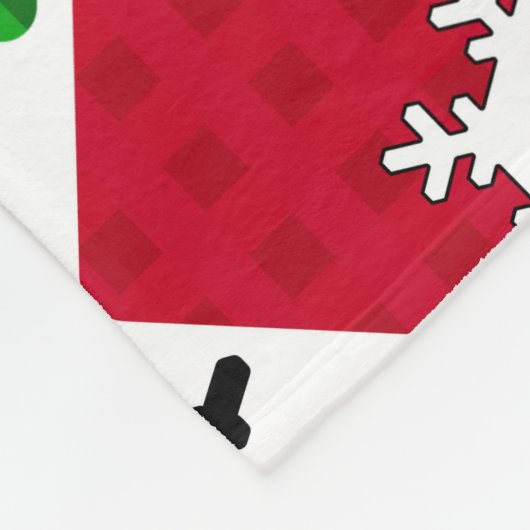 Nieuw jaar, Kerstmis Fleece Deken (Hoek)