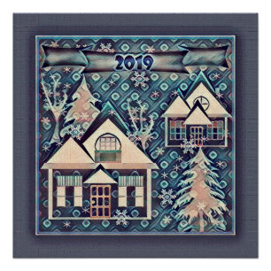 Nieuw jaar, Kerstmis Perfect Poster