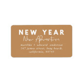 Nieuw jaar kerstvakantie etiket (Voorkant)