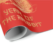 Nieuw jaar konijn Chinese Zodiac Lunar Cadeaupapier (Rol Hoek)