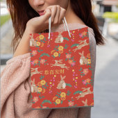 Nieuw jaar konijnenvakantie klein cadeauzakje