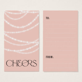 Nieuw jaar Label met pieklampjes Visitekaartjes