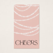 Nieuw jaar Label met pieklampjes Visitekaartjes (Voorkant)