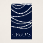 Nieuw jaar Label met pieklampjes Visitekaartjes (Voorkant)