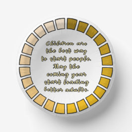 Nieuw jaar laden papieren kommen