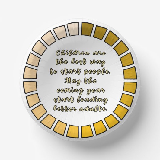 Nieuw jaar laden papieren kommen (Voorkant)