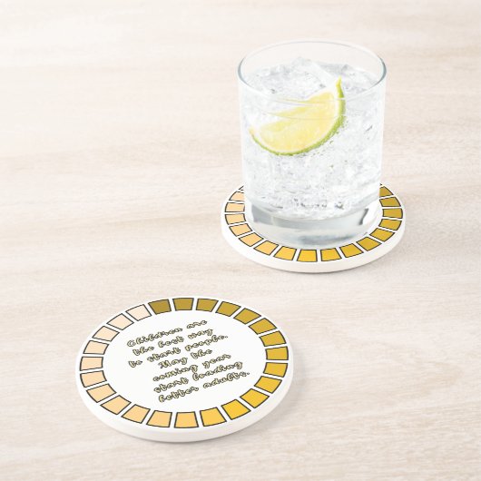 Nieuw jaar laden zandsteen onderzetter (Zijkant)