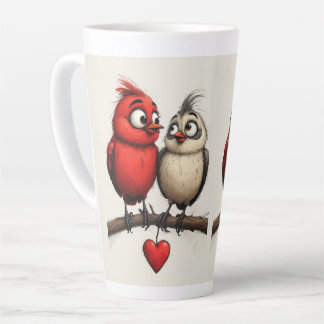Nieuw Jaar, Liefde, Vogels Latte Mok