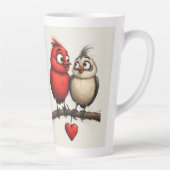 Nieuw Jaar, Liefde, Vogels Latte Mok (Rechts)