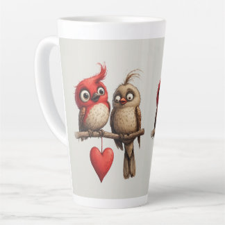 Nieuw Jaar, Liefde, Vogels Latte Mok
