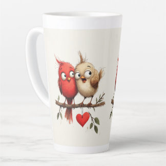 Nieuw Jaar, Liefde, Vogels Latte Mok