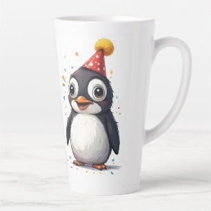 Nieuw jaar, liefde, vogels, pinguïns latte mok
