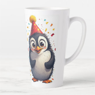 Nieuw jaar, liefde, vogels, pinguïns latte mok
