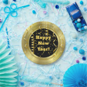 Nieuw jaar met de goudzwarte Bord van de moderne g (Feest)