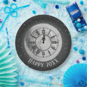 Nieuw jaar Midnight Clock on Moon Paper Bord (Feest)